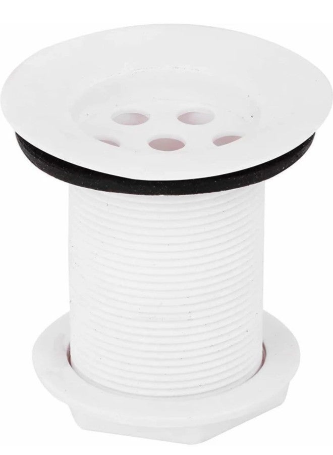 Well Set محول وموصل برغي صغير مقاوم للماء من ويل سيت للأنابيب، وصلة تصريف بيضاء لحوض الغسيل/شبكة حوض الغسيل/وصلة تصريف حوض الغسيل/صنبور خرطوشة (عبوة من قطعتين) - Image 3